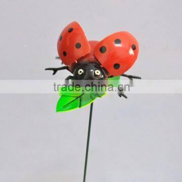 4 inch Plastic Ladybird on Leaves Toy, Ladybug Stuffed Animals