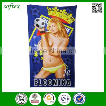 bulk buy from china microfiber sexy girl adult printing beach towels