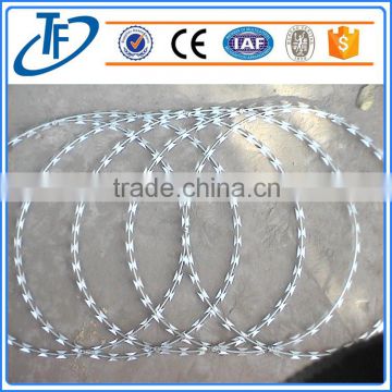 Hot sale cheap galvanized mesh with flat wrap razor wire