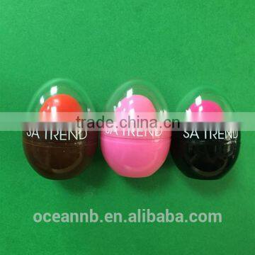 Egg shape round out stand ball no finger lip balm