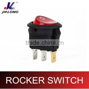 round rocker switch 2pins 3pins rocker switch red round button on off on on 2P 6A 250V AC