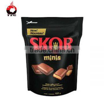 chocolate bar stand up pouch