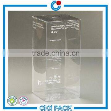 Custom Transparent PVC Folding Cosmetic Packaging Box with logo