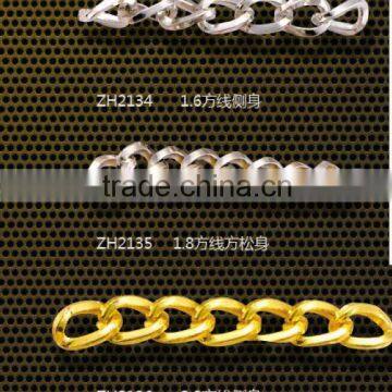 gold flat cut chain for shoe