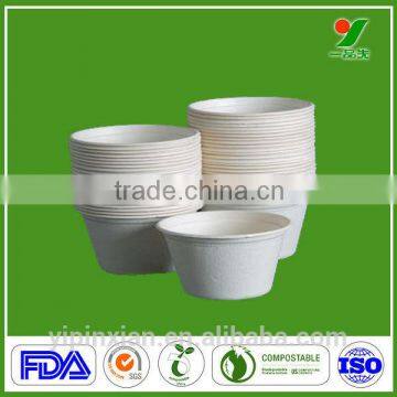 100% sugar cane fiber bagasse Y007 pulp paper clear salad bowl