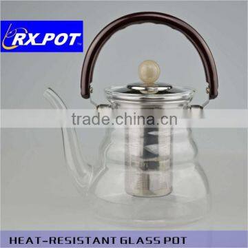 Premium Heat Resistant Glass Tea Pot With Stainless Steel Filter 1100S photo-5