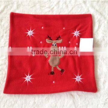 reindeer embroidery Christmas holiday cushion cover