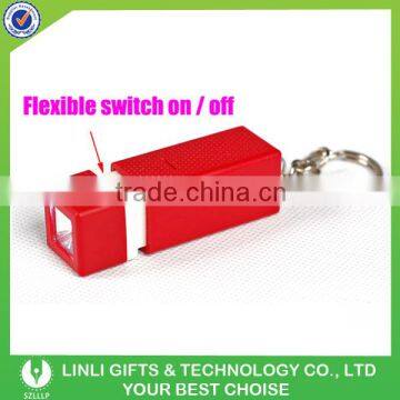 Customized Logo Plastic Led Flashlight Souvenir Keychain photo-4