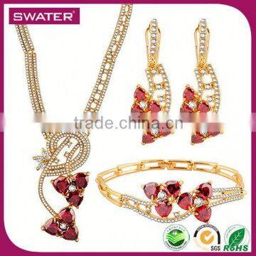 Innovative Products 2016 Red Gemstone 22K Gold Kundan Necklace Set