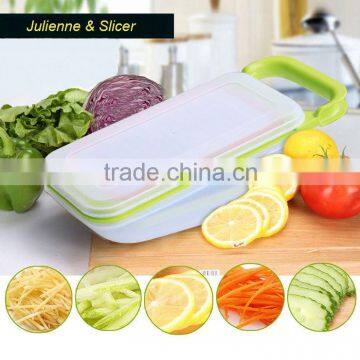 Mandoline Slicer with 4 Blades, Vegetable Cutter Onion Slicer Carrot Grater, Vegetable Food Container