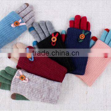 Cute Designed For Girls Twin Set Touch Screen Gloves For Christmas Gift