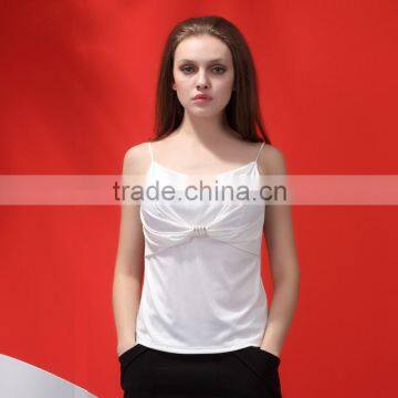 Summer Sleeveless Sexy Camisole Womens Vest Lace Beaded Tank Top Singlet Clothing OEM Type Factory From Guangzhou