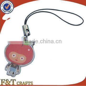 personalized metal cheap cell phone charms with strap