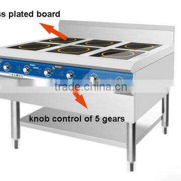 6 Heads 2KW Each Wok Commercial Industrial Electronic Induction Cooker Cooktop With Stainless Steel M635 photo-3