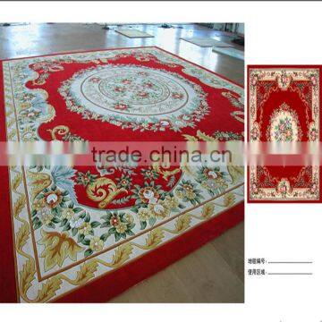 Handmade banquet wool red rugs and carpets