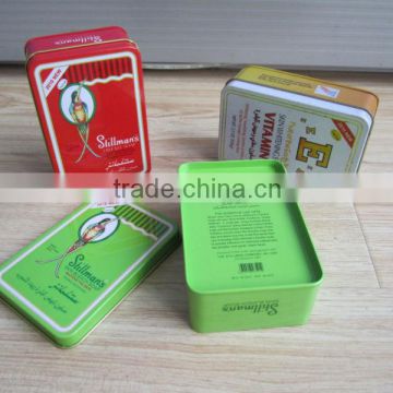 Wholesale high quality small rectangular metal soap container