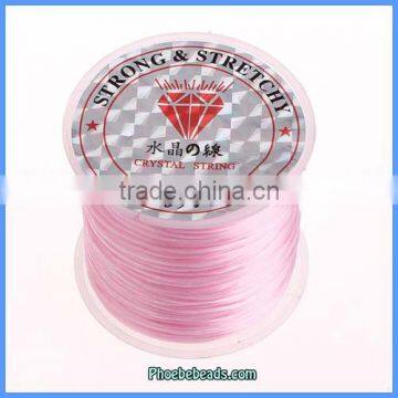 Wholesale 0.5mm Pink Crystal Elastic Cords For Jewelry Making CST-01E