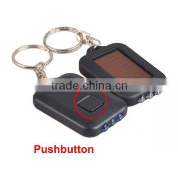 Best Solar Power 3 LED ABS Plastic Key Chain Torch Light For Gift Promotional photo-2