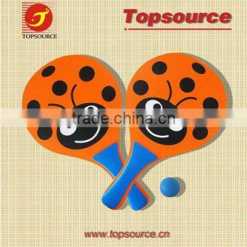 Colorful promotional cartoon beach racket for outdoor