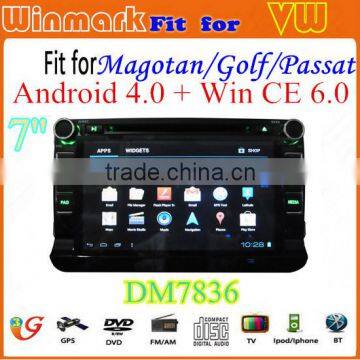 patent products car-pad with android 4.0 detachable capacitive touch screen and win CE 6.0 os for the main unit DM7836C