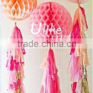 tissue tinsel for honeycomb ball