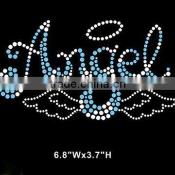 Beautiful angel wings hotfix iron-on motifs,hot fix heat transfer sticker