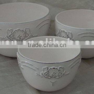 ceramic mixing bowl set,6"x4", 5.125"x3.5", 4.25"x3"