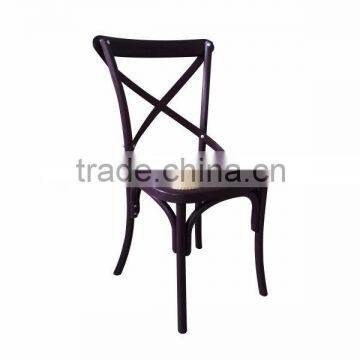 cross back chair with rattan seat in China