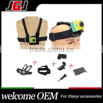 For Gopro Accessories Kit For Xiaoyi Camera Accessories Kit 6 in 1 Adjustable Head Strap+Chest Body Strap