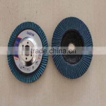 100 Zirconia Flap Disc with iron backing for steel and stainless steel polishing