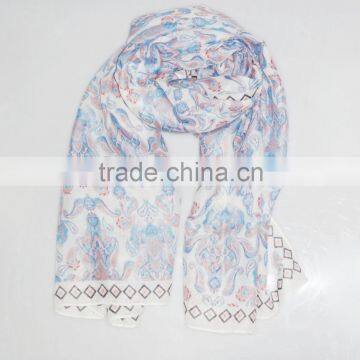 100% Polyester Fimo Pattern Fashion Scarf for Lady photo-2