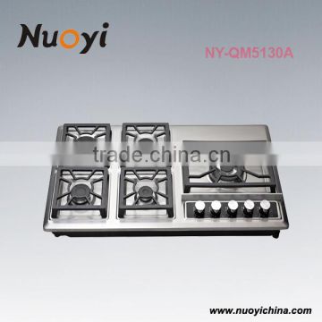 Indoor kitchen cast iron high pressure tabletop gas stove with nozzle