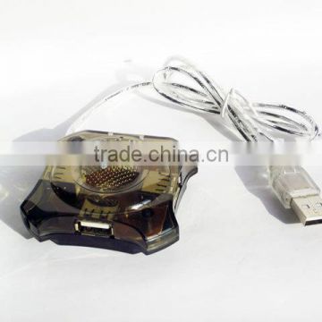 Transparent plum design USB 4 ports usb 2.0 hub for promotions business gifts