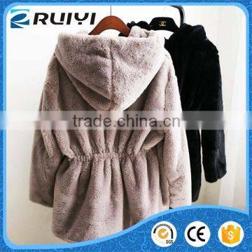Korean Stylish Cashmere Artificial Fur Coat for Women photo-4
