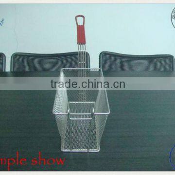 ISO stainless steel frying pan basket for kitchen