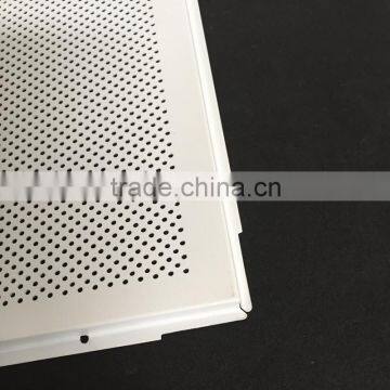 Sound-absorption Acoustic 600x600 Modern Perforated Metal Frame Suspended False Ceiling White Color photo-3