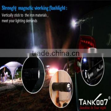 China Manufacrturer high lumens Magnet working flashlight with 1*18650battery