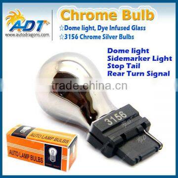 Amber Color auto car accessories 3156 P27W Chrome Bulb
