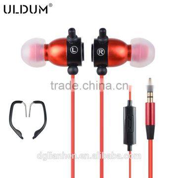 high quality sport earphone in-ear headphone stereo headset with CE ROHS FCC certificate