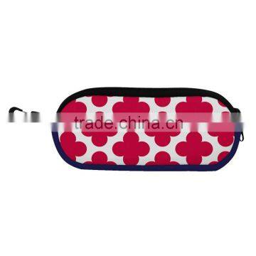 Red Flowers Neoprene Sunglass Case Eyeglass Case Glass Storage Protecter Bag