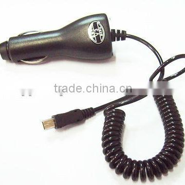 Micro USB to cigar plug with spiral cable