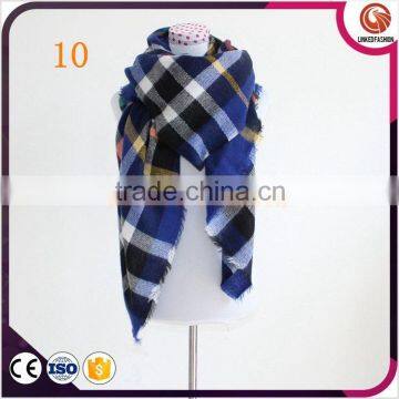 blanket scarf Tartan Plaid Woven Infinity Scarf