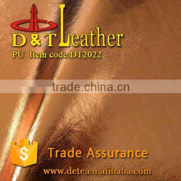 Mirror synthetic pu leather for lady shoes making