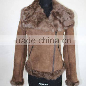 Classical Old Color Goat Fur Short Jacket Sheep Fur Overcoat Funny Genuine