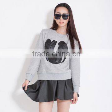 womens hoodies fitted hoodies new design with emb wholesale