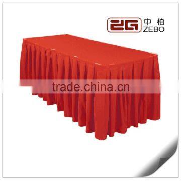 100% Polyester Plain Fabric Pleated Style Wholesale Banquet Table Skirts