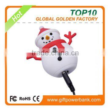 Snow man OEM customized PVC power bank from Shenzhen manufacturer