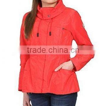 new design 100% polyester waterproof womens parka jakcet in red color                        
                                                Quality Choice