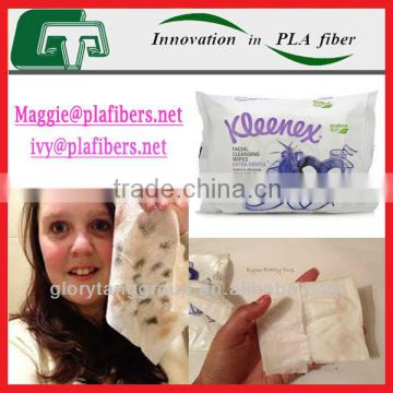 facial cleansing wipes, polylactide facial cleansing wipes