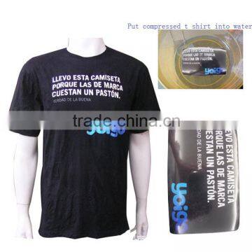 Promotional factory wholesale custom compressed t shirt